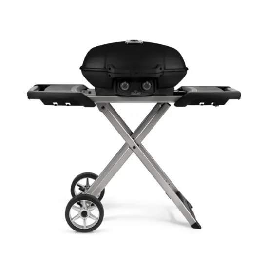 Picture of TravelQ™ 285X Portable Propane Gas Grill with Scissor Cart, Black